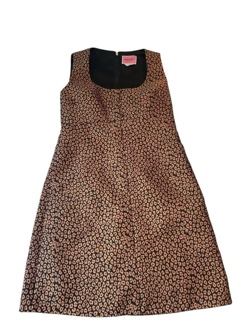 Kate Spade New York Flora Leopard Jacquard Dress Metallic leopard pattern Size 1